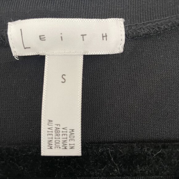 Leith Faux Wrap Sleeveless Classic Mini Dress in black - Picture 7 of 10